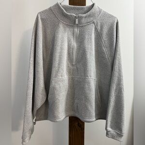 Gray Women's Quarter-Zip‎ Top